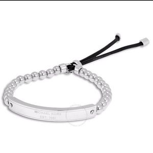 Micheal Kors Silver Beaded Bracelet